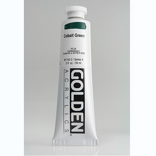 Golden, Heavy Body, Acrylic, Paint, 2oz, Cobalt Green